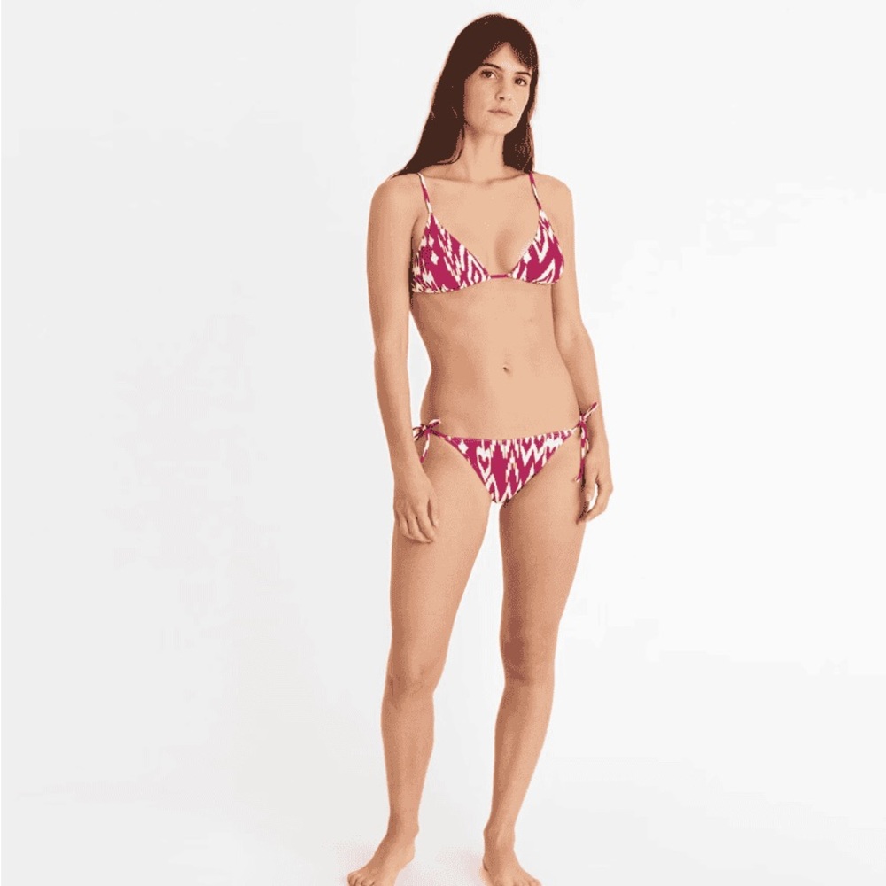 Eres Imprime Wind Sunset Bikini Triangle Top And Bottom All Ties Sides 38 Us 6